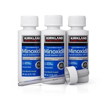Набір з 3-х лосьйонів Kirkland Signature Minoxidil 5% - 3х60 мл + Оригінальна піпетка-дозатор 17855689_set фото